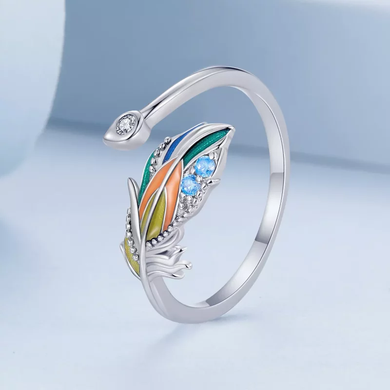 (afbeelding voor) Pandora Stijl Veerring met Veder - BSR469-E - Bekijken 2