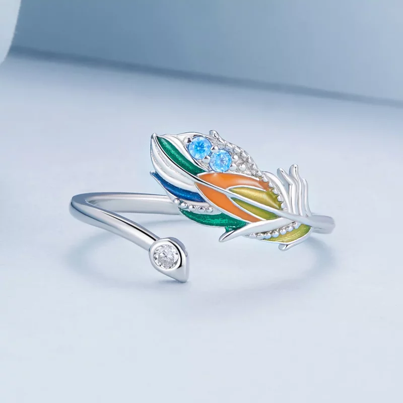 (afbeelding voor) Pandora Stijl Veerring met Veder - BSR469-E - Bekijken 3