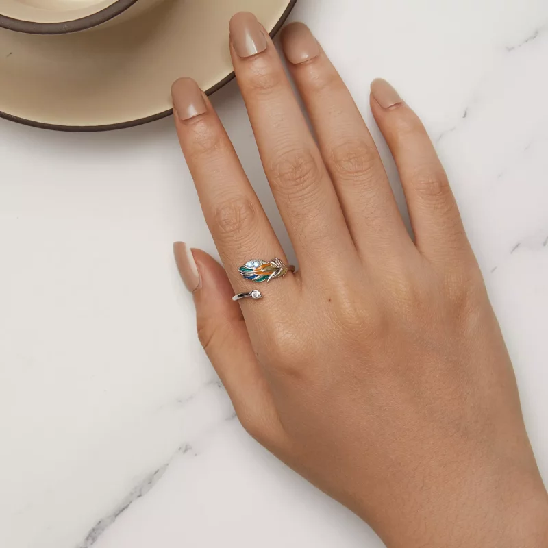 (afbeelding voor) Pandora Stijl Veerring met Veder - BSR469-E - Bekijken 5