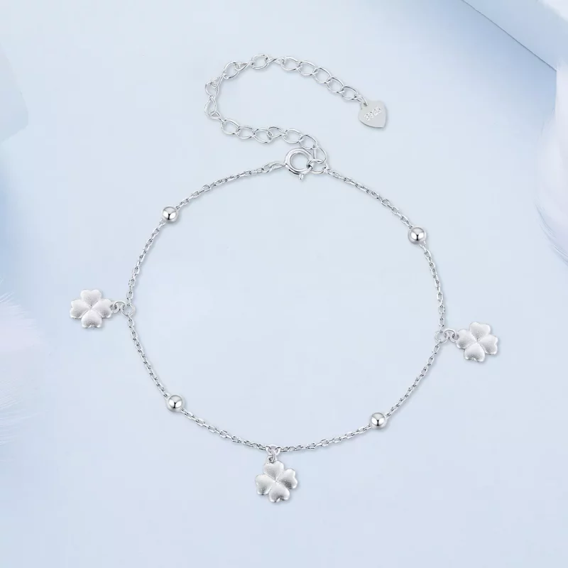 (afbeelding voor) Pandora Stijl Vierbladige Klaver Ketting Armband - BSB139 - Bekijken 2