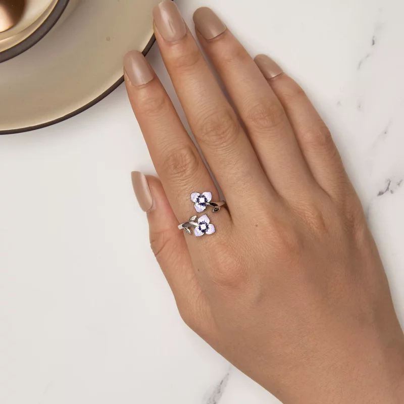 (afbeelding voor) Pandora Stijl Viooltjes Ring - BSR451-E - Bekijken 5