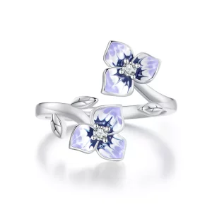 (afbeelding voor) Pandora Stijl Viooltjes Ring - BSR451-E