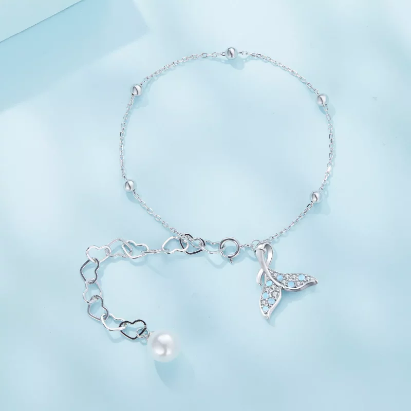 (afbeelding voor) Pandora Stijl Vissentail Schelp Kralen Ketting Armband - SCB257 - Bekijken 2