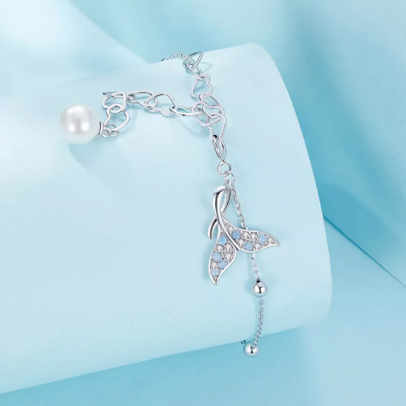 (afbeelding voor) Pandora Stijl Vissentail Schelp Kralen Ketting Armband - SCB257 - Bekijken 3