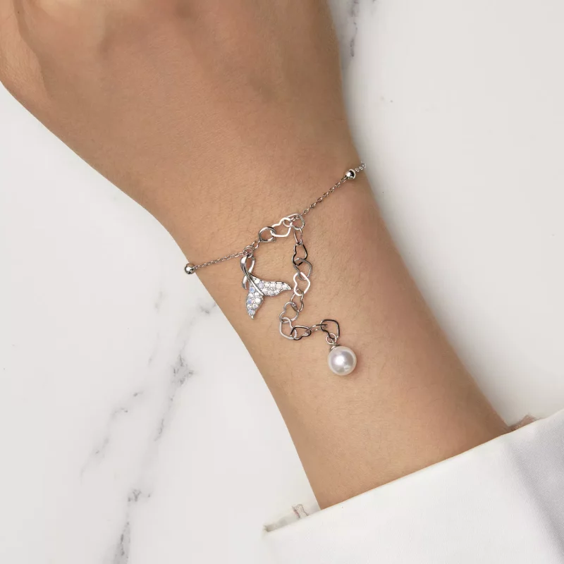 (afbeelding voor) Pandora Stijl Vissentail Schelp Kralen Ketting Armband - SCB257 - Bekijken 5