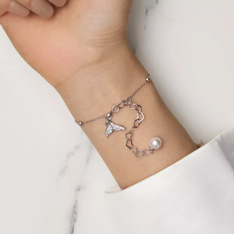 (afbeelding voor) Pandora Stijl Vissentail Schelp Kralen Ketting Armband - SCB257 - Bekijken 6
