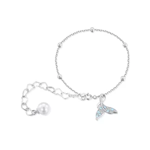 Pandora Stijl Vissentail Schelp Kralen Ketting Armband - SCB257 (afbeelding voor) Pandora Stijl Vissentail Schelp Kralen Ketting Armband - SCB257