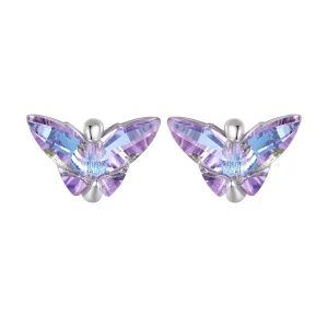 (afbeelding voor) Pandora-stijl vlinder draadstuds oorbellen - BSE797