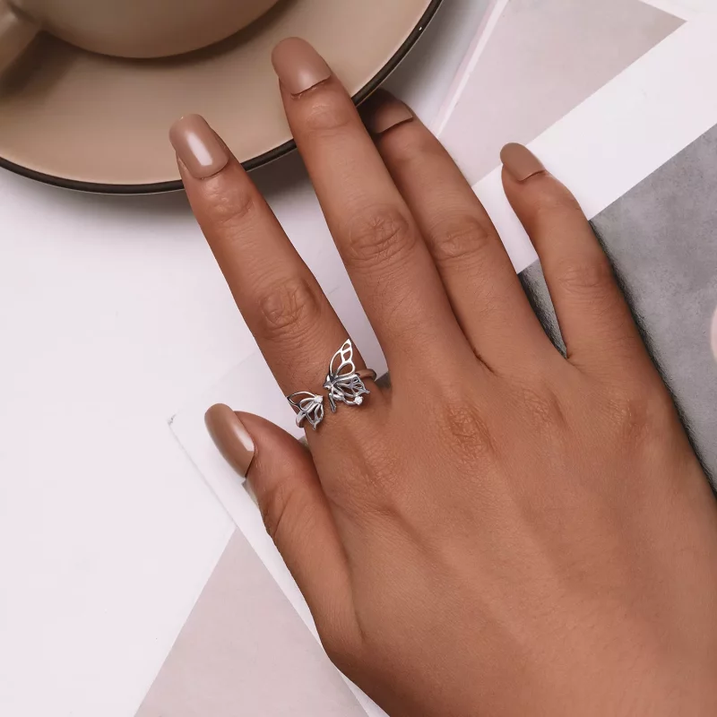 (afbeelding voor) Pandora stijl Vlinder Elf Ring - BSR484-E - Bekijken 5