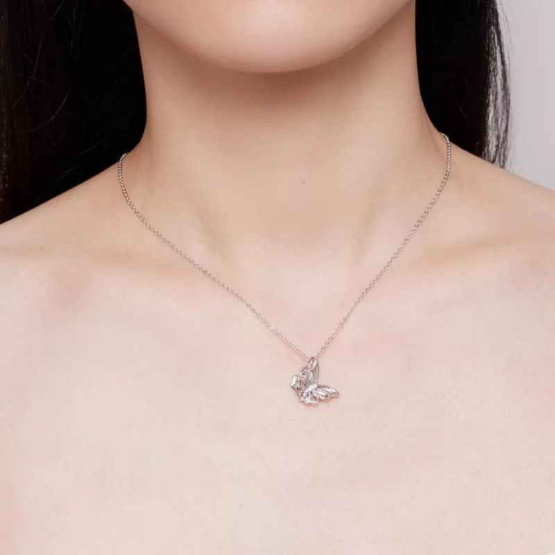 (afbeelding voor) Pandora Stijl Vlinder Halsketting - BSN321 - Bekijken 8