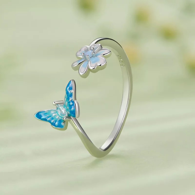 (afbeelding voor) Pandora Stijl Vlinder Open Ring - SCR911 - Bekijken 2