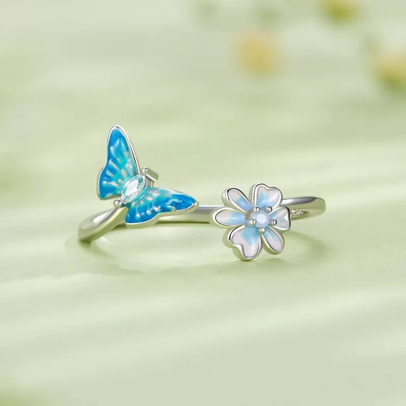 (afbeelding voor) Pandora Stijl Vlinder Open Ring - SCR911 - Bekijken 3