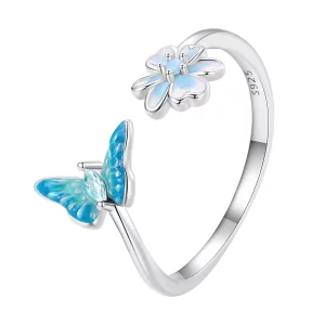 (afbeelding voor) Pandora Stijl Vlinder Open Ring - SCR911