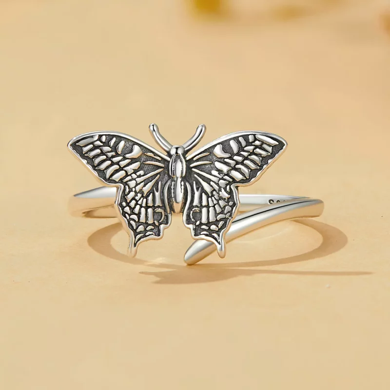 (afbeelding voor) Pandora Stijl Vlinder Open Ring - SCR966-E - Bekijken 3