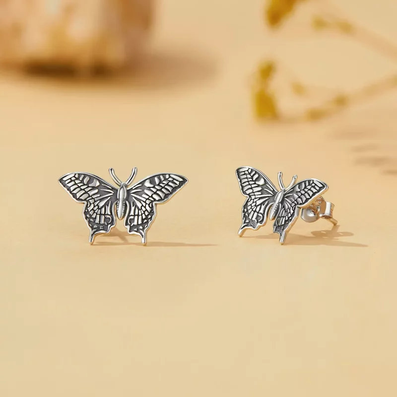 (afbeelding voor) Pandora-stijl Vlinder Studs Oorbellen - SCE1637 - Bekijken 2
