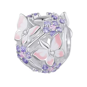 Pandora-stijl Vlinder Zirkoon Bedel - SCC2463 (afbeelding voor) Pandora-stijl Vlinder Zirkoon Bedel - SCC2463