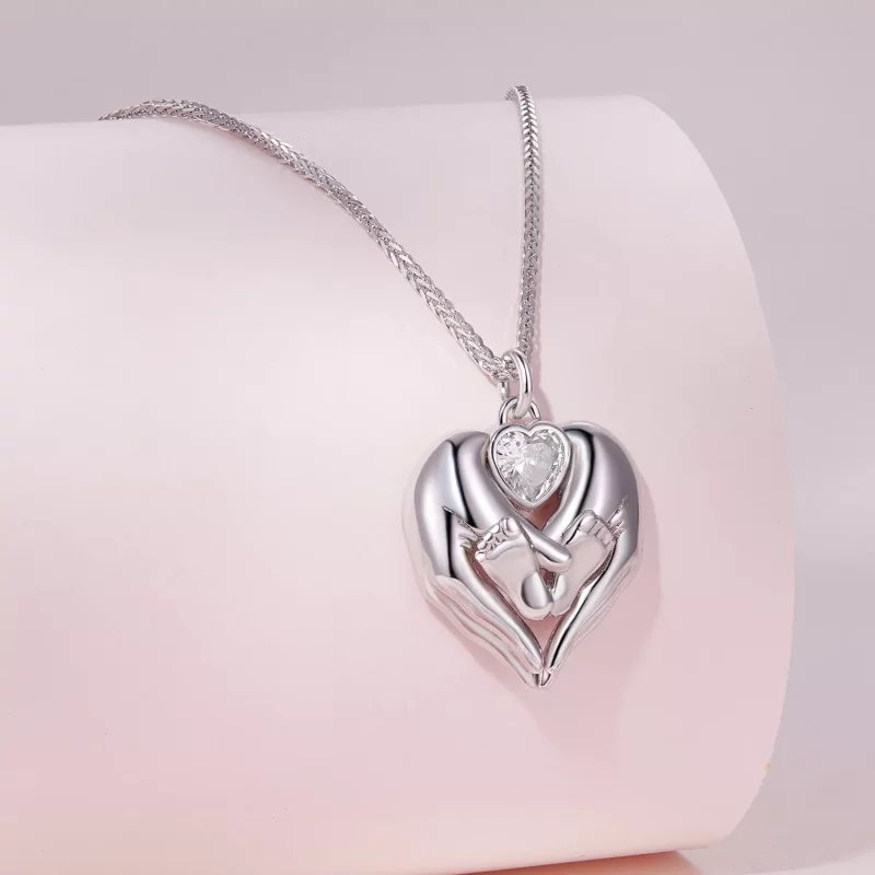(afbeelding voor) Pandora Stijl Voetafdruk Ketting - SCN497 - Bekijken 2