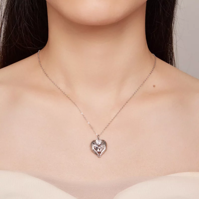 (afbeelding voor) Pandora Stijl Voetafdruk Ketting - SCN497 - Bekijken 6