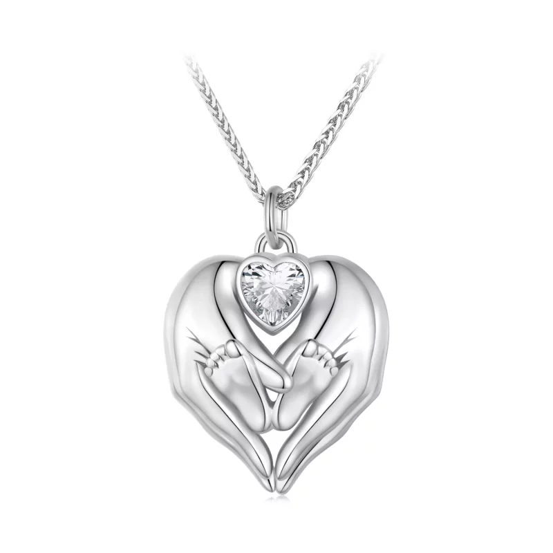 (afbeelding voor) Pandora Stijl Voetafdruk Ketting - SCN497 - Bekijken 9