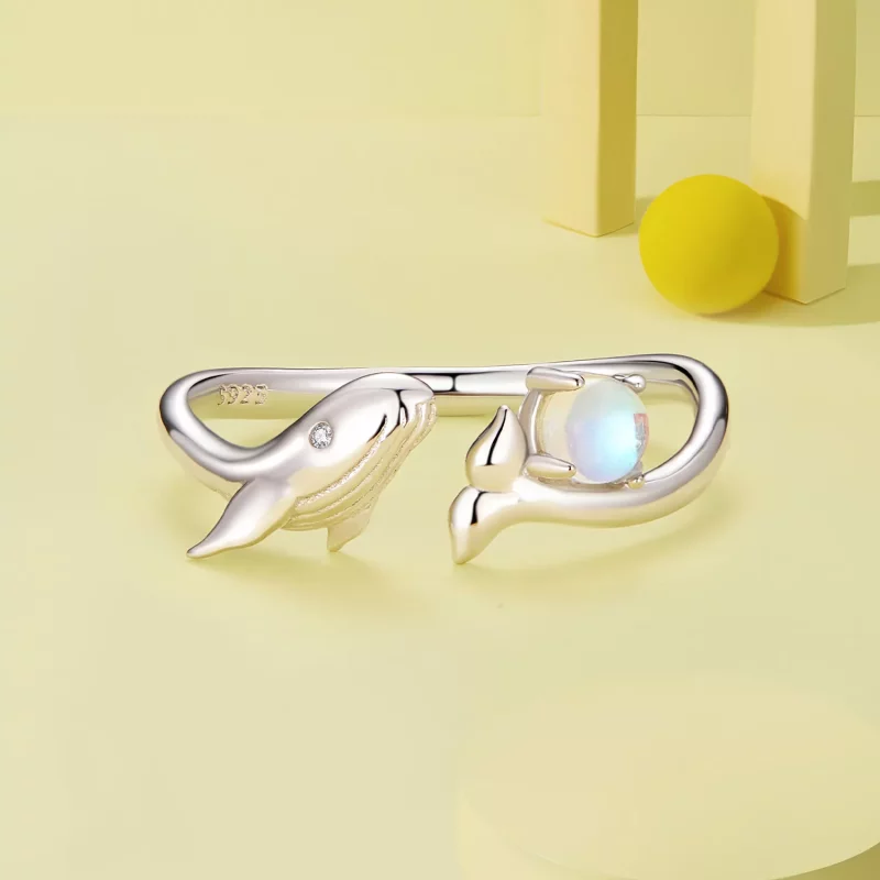 (afbeelding voor) Pandora Stijl Walvis Open Ring - BSR473-E - Bekijken 3