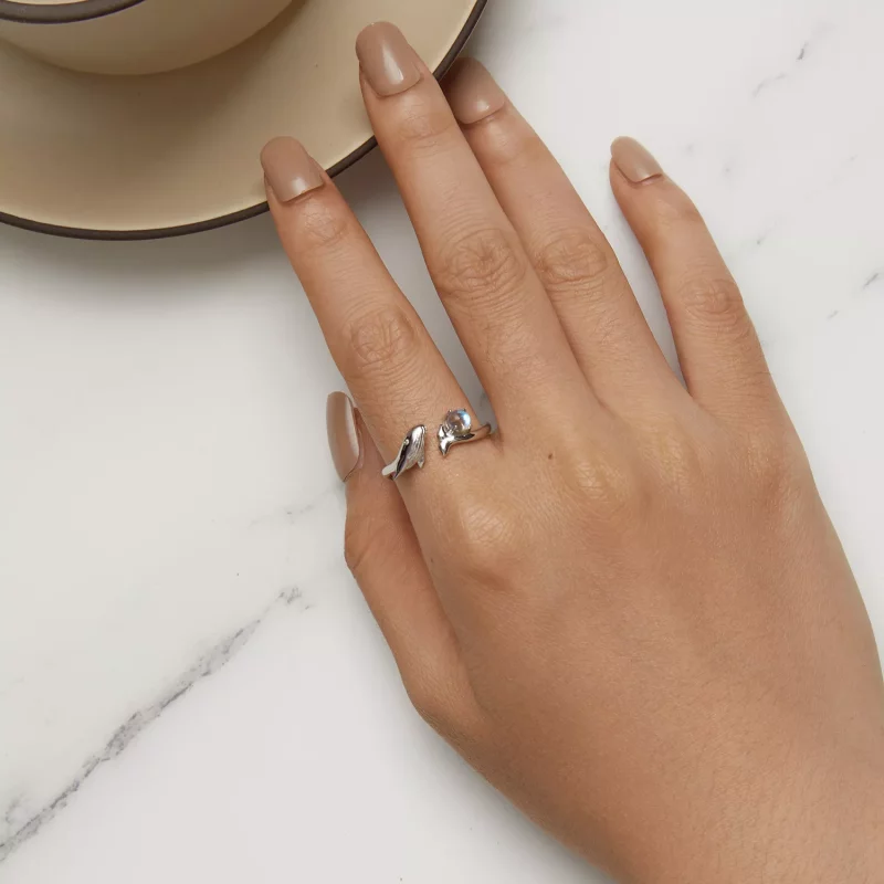 (afbeelding voor) Pandora Stijl Walvis Open Ring - BSR473-E - Bekijken 5