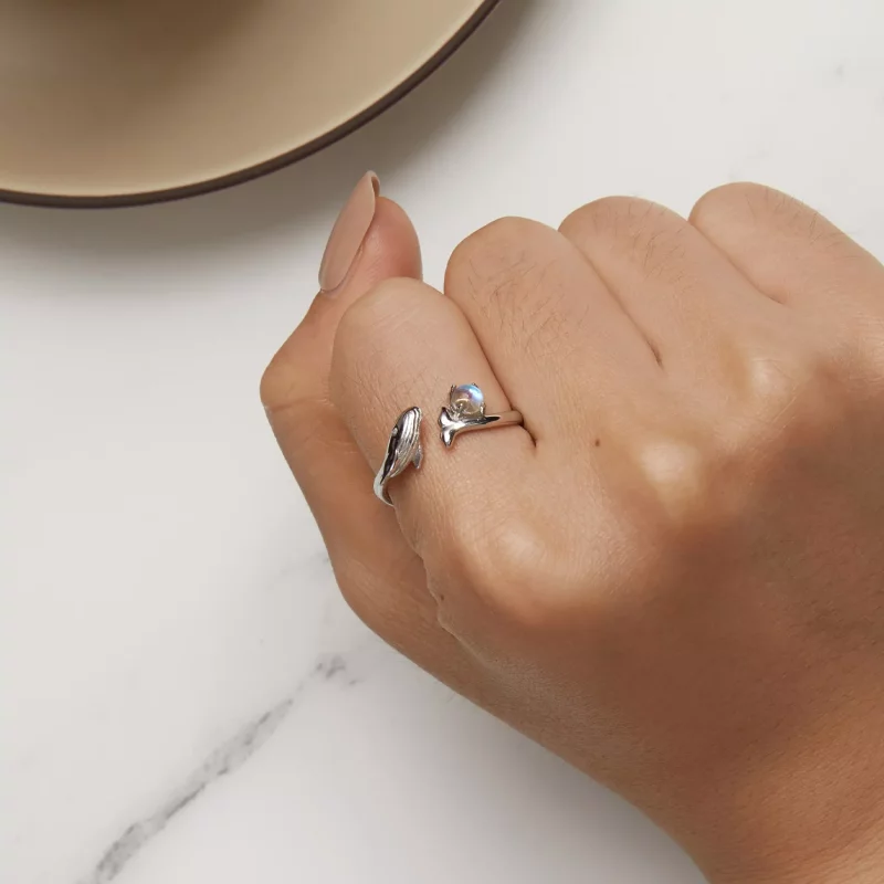 (afbeelding voor) Pandora Stijl Walvis Open Ring - BSR473-E - Bekijken 6