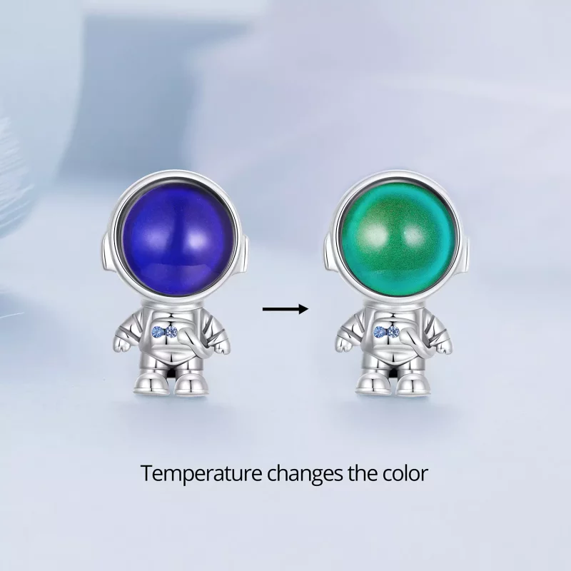 (afbeelding voor) Pandora Stijl Warmtegevoelige Astronaut Bedel - BSC578-CF - Bekijken 2