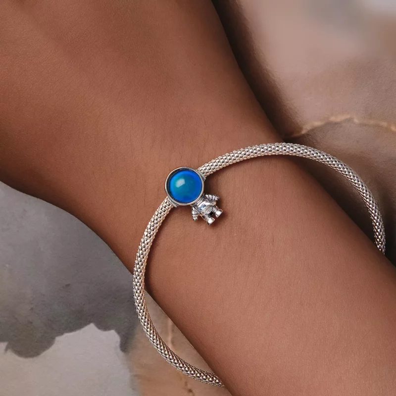 (afbeelding voor) Pandora Stijl Warmtegevoelige Astronaut Bedel - BSC578-CF - Bekijken 9