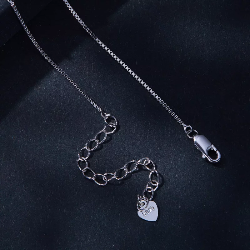 (afbeelding voor) Pandora-stijl Waterdruppel Moissanite Hanger (Eén Certificaat) - MSN015 - Bekijken 4