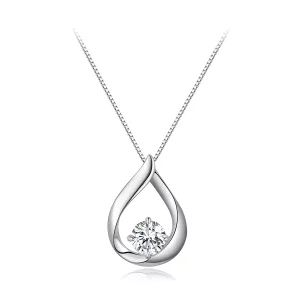 (afbeelding voor) Pandora-stijl Waterdruppel Moissanite Hanger (Eén Certificaat) - MSN015