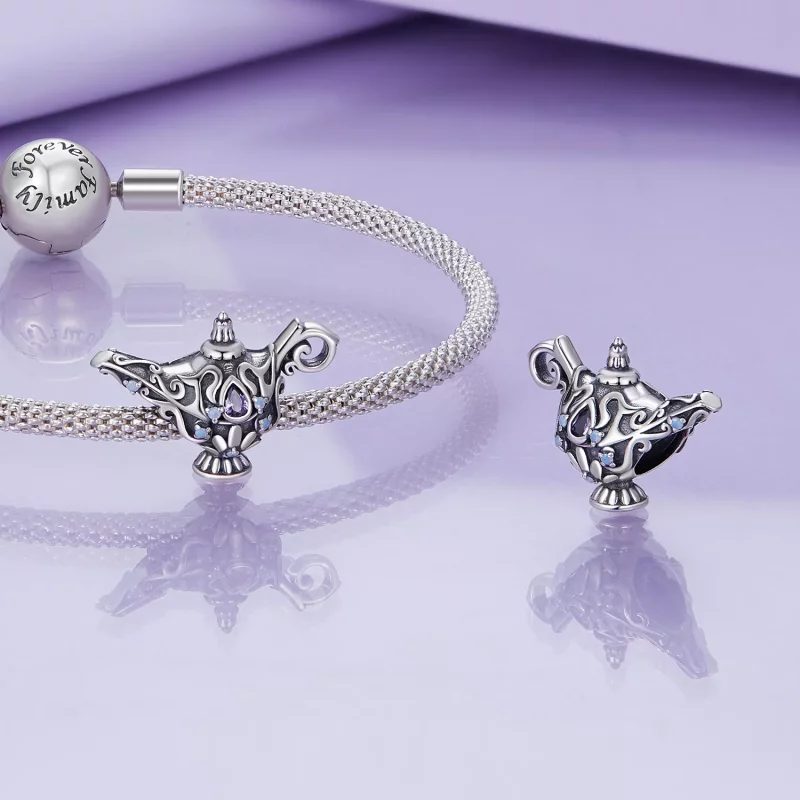(afbeelding voor) Pandora Stijl Wensende Magische Lamp Bedel - BSC893 - Bekijken 4