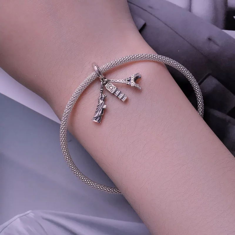 (afbeelding voor) Pandora Stijl Wereldreis Hangertje - SCC2483 - Bekijken 5