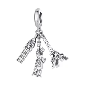 Pandora Stijl Wereldreis Hangertje - SCC2483 (afbeelding voor) Pandora Stijl Wereldreis Hangertje - SCC2483