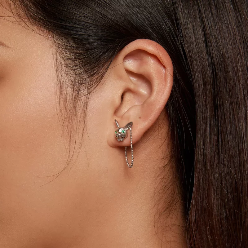 (afbeelding voor) Pandora-stijl Wit Konijnenklokje Stud Oorbellen - SCE1617 - Bekijken 6