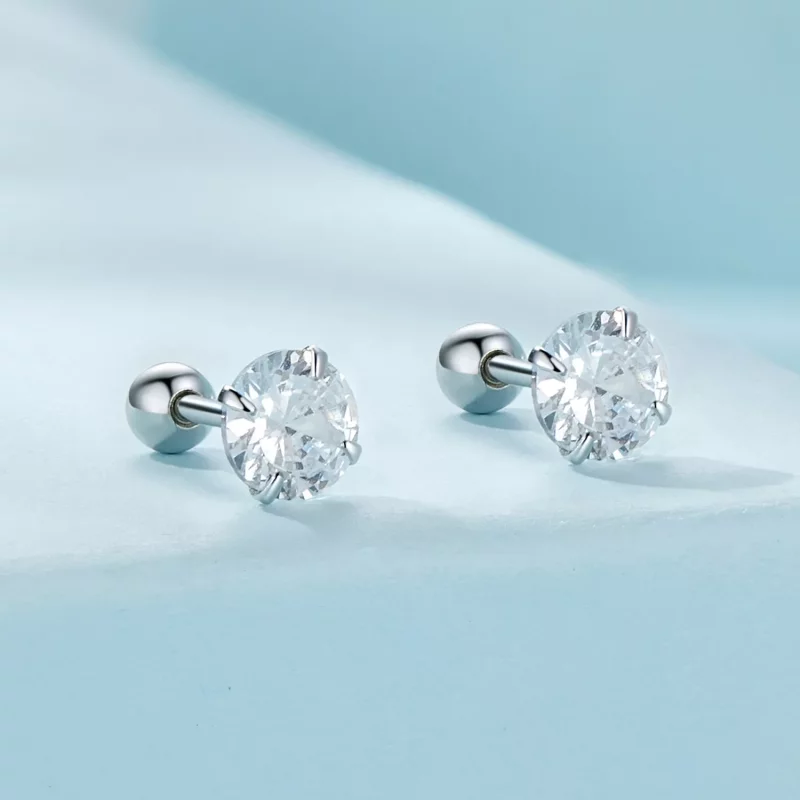 (afbeelding voor) Pandora-stijl Wit Zirkonium Studs Oorbellen - SCE1646-M - Bekijken 2