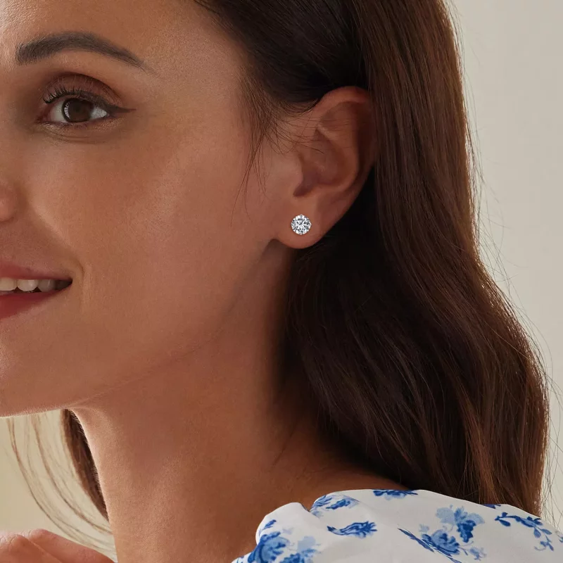 (afbeelding voor) Pandora-stijl Witte Zirkonium Studs Oorbellen - SCE1646-L - Bekijken 5