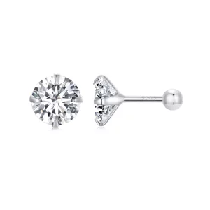 (afbeelding voor) Pandora-stijl Witte Zirkonium Studs Oorbellen - SCE1646-L