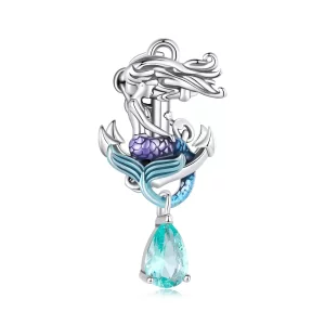 Pandora-stijl Zeemeermin Ankerbedel - BSC903 (afbeelding voor) Pandora-stijl Zeemeermin Ankerbedel - BSC903