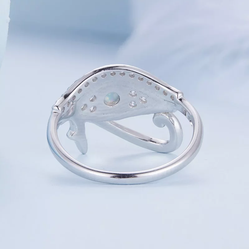 (afbeelding voor) Pandora Stijl Zircon Oog van Horus Ring - BSR403 - Bekijken 4