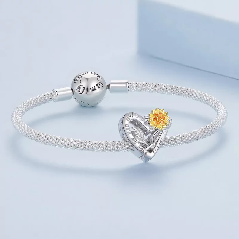 (afbeelding voor) Pandora-stijl Zonnebloembedel - BSC839 - Bekijken 5