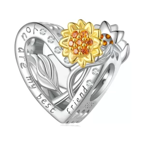 Pandora-stijl Zonnebloembedel - BSC839 (afbeelding voor) Pandora-stijl Zonnebloembedel - BSC839