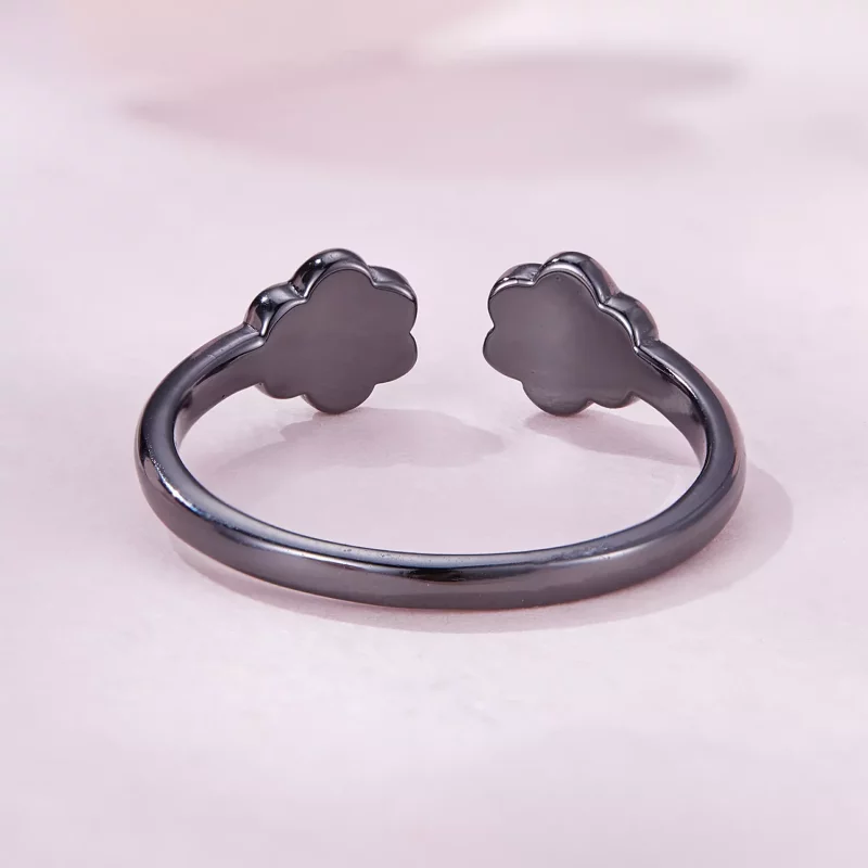 (afbeelding voor) Pandora stijl Zwarte Kat Klauw Open Ring - SCR913 - Bekijken 3