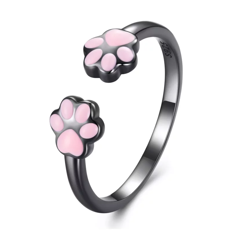 (afbeelding voor) Pandora stijl Zwarte Kat Klauw Open Ring - SCR913 - Bekijken 8