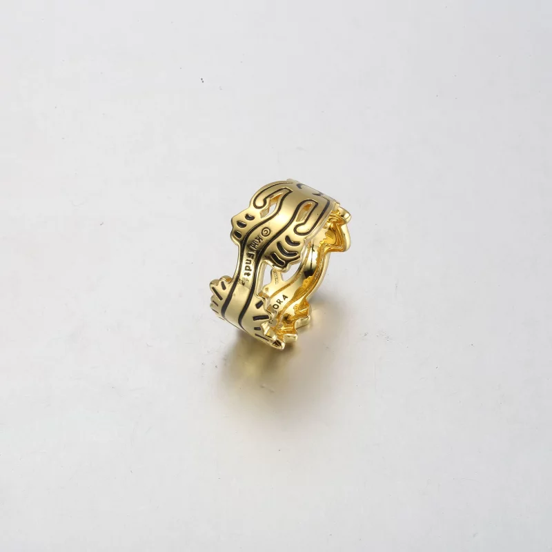 (afbeelding voor) Keith Haring™ x Pandora Wavy Figure Open Ring - 162226C01 - Bekijken 3