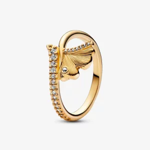Pandora Ginkgo 14k 镀金戒指 - 162444C01 (afbeelding voor) Pandora Ginkgo 14k 镀金戒指 - 162444C01