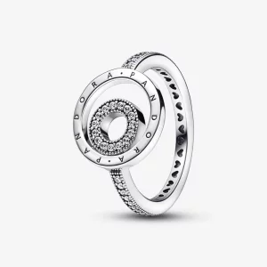 Pandora Signature Logo Circles Pavé Ring - 192316C01 (afbeelding voor) Pandora Signature Logo Circles Pavé Ring - 192316C01