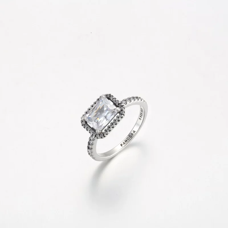 (afbeelding voor) Pandora Rechthoekige Sparkling Halo Ring - 192391C01 - Bekijken 2