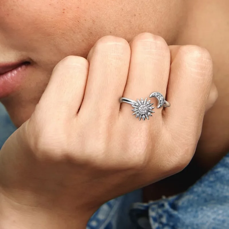 (afbeelding voor) Pandora Zon en maan sterling zilver Open Ring - 192845C01 - Bekijken 2