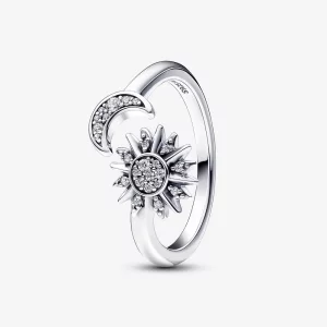 (afbeelding voor) Pandora Zon en maan sterling zilver Open Ring - 192845C01