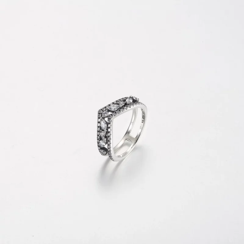 (afbeelding voor) Pandora Sparkling Marquise Double Wishbone Ring - 199095C01 - Bekijken 2